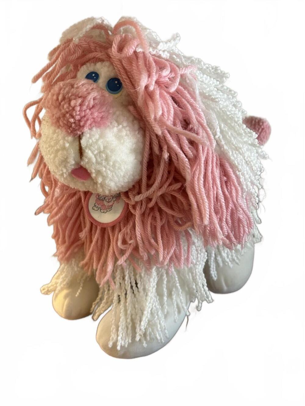 Vintage 1986 Fluppy Dogs 12" Kenner Pink Puppy Dog Stuffed Animal Plush Toy Big